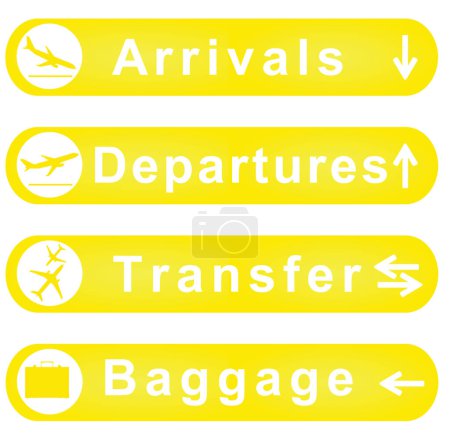 Illustration for Arrivals and departures sign. vector - Royalty Free Image