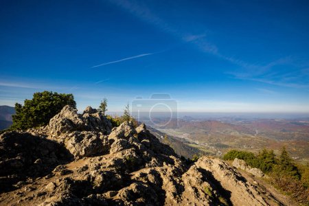 Photo for Beautiful path to Maly Rozsutec from Biely Potok - in slovakian Mala Fatra mountains. Sunny autumn panorama. - Royalty Free Image