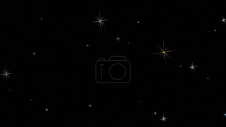 Photo for Yellow star glitter glow background. 2D layout illustration - Royalty Free Image