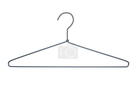 3D rendering simple metal hanger for hanging clothes