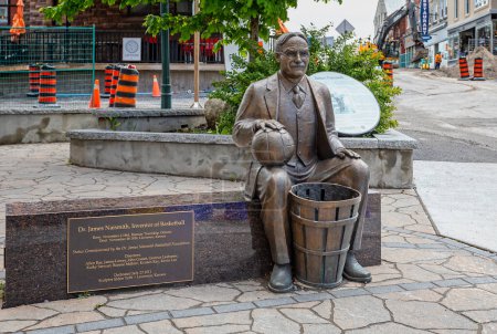 Photo for Statue of James Naismith, inventor of basketball, in Almonte, Ontario, Canada, on 24 May 2023 - Royalty Free Image