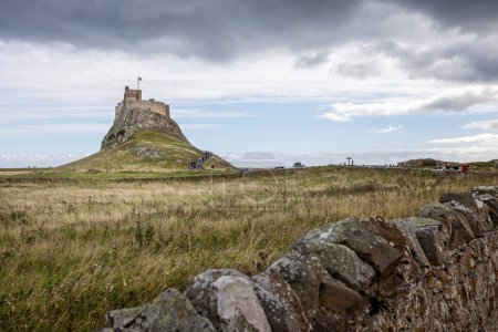 Photo for View of Lindisfarne Castle from coastal walkway  on Holy Island, Northumberland, UK on 22 September 2023 - Royalty Free Image