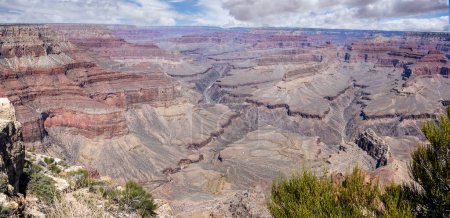 Dramatic panoramic view of the Grand Canyon from Pima Point on the South Rim, Arizona, USA on 28 April 2024