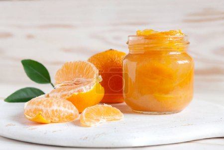Photo for Close-up photo of Homemade tangerine marmalade - Royalty Free Image