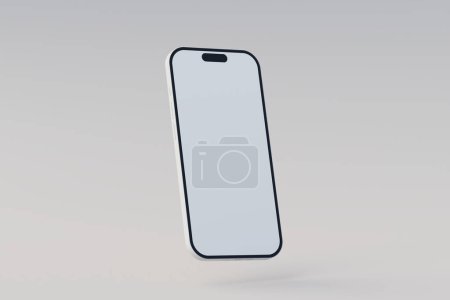 Photo for Frontal minimal 3d phone mockup. 3d rendering - Royalty Free Image