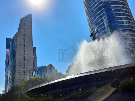 Photo for Mexico City, Mexico - Apr 23 2023: The Diana the Huntress Fountain is one of the most representative sculptures of the Paseo de la Reforma in the Mexican capital - Royalty Free Image