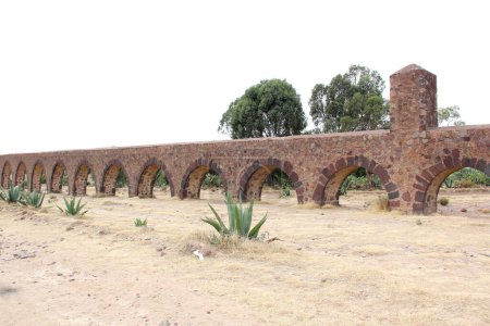 The Padre Tembleque Aqueduct in Zempoala, Hidalgo Mexico is a UNESCO World Heritage Site, a great work of hydraulic system in America