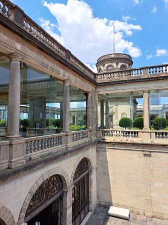 Mexico City, Mexico - Aug 9 2023: The National Museum of History is the site that keeps the memory of the history of Mexico, it is located in the Chapultepec Castle