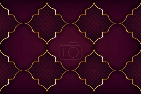 Ilustración de Fondo de lujo islámico con adorno de mandala de oro, vector eps formato - Imagen libre de derechos