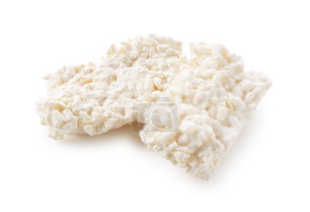 Photo for Rice malt placed against a white background. Koji mold. Koji is fermented rice. - Royalty Free Image