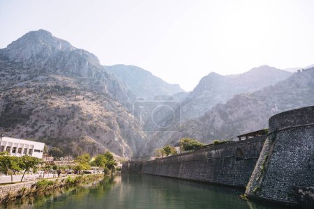 Photo for Wall of ancient fortress in Old Town of Kotor, Montenegro - Royalty Free Image