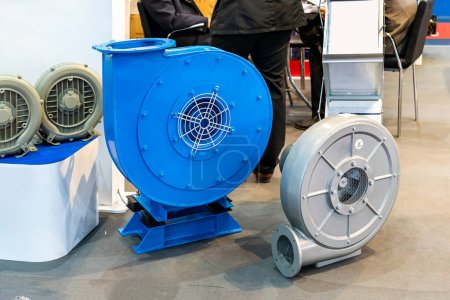 industrial centrifugal fan electric air blower or high pressure vortex blower on ground