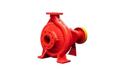 Photo for Centrifugal suction pump assembly with bearing housing for water or liquid conveying supply draining in irrigation or general other in industrial isolated with clipping path - Royalty Free Image