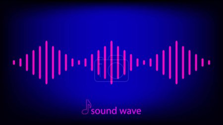 Illustration vectorielle de conception graphique de longueur d'onde de fréquence numérique d'onde sonore abstraite 