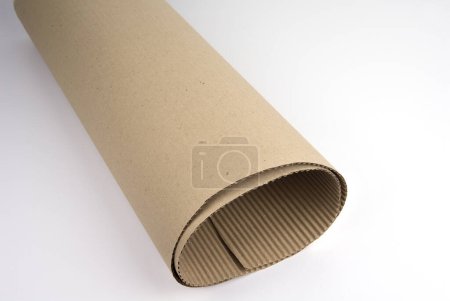 Face corrugated paper for wrapping  on a white background