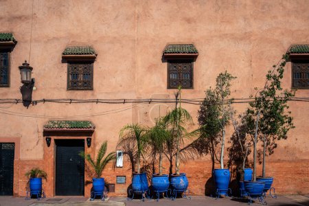Beautiful historic architecture in the medina of Marrakesh, Morocco