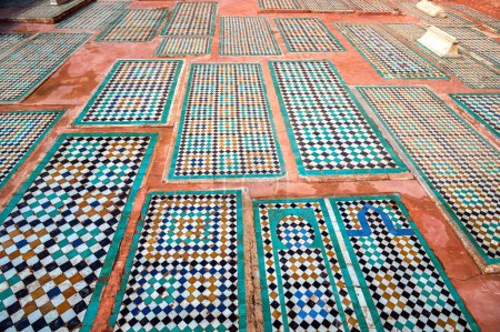Vue des tombes sadiennes à Marrakech, Maroc