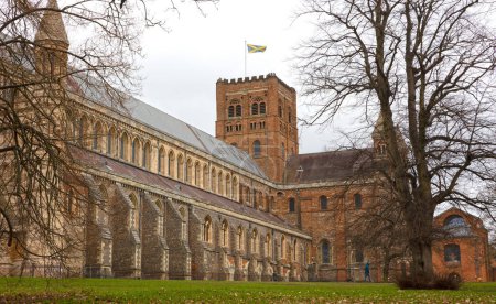 Photo for Amazing St Albans Cathedral - Natural daylight Image - Royalty Free Image