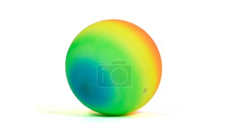 Rainbow ball isolated on white with clipping path