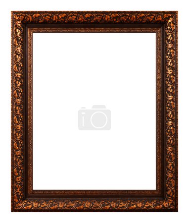 Téléchargez les photos : Antique coper frame isolated on the white background. - en image libre de droit