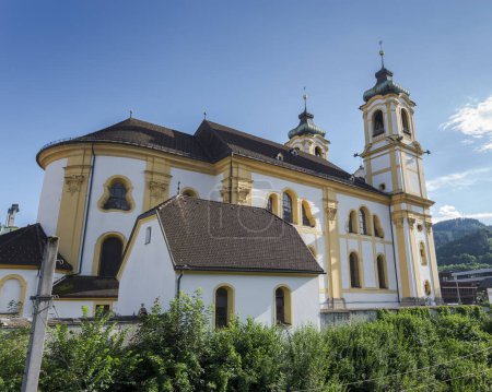 Foto de Wilten Basilica, una iglesia católica en el distrito Wilten de Innsbruck, Austria - Imagen libre de derechos