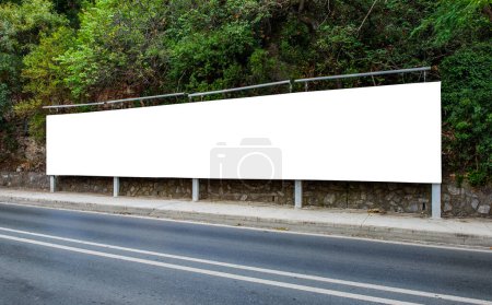 Photo for Large blank billboard giantboard for outdoor advertising. - Royalty Free Image