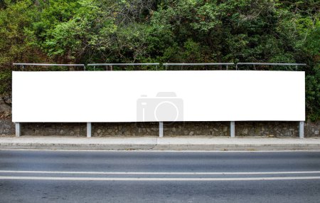 Large blank billboard giantboard for outdoor advertising.