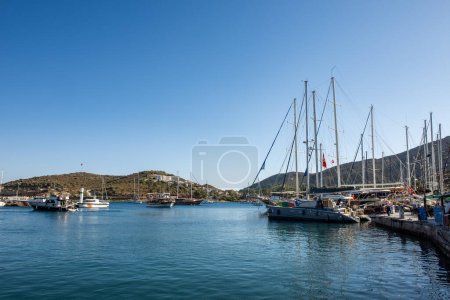 Photo for Mugla, Turkey - September 13, 2023: Datca, Mugla, Turkey. Beautiful view of Datca. Sea and marina landscape. - Royalty Free Image