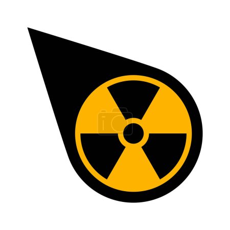 Illustration for Cursor radiation sign. Vector icon. Vector Illustration - Royalty Free Image