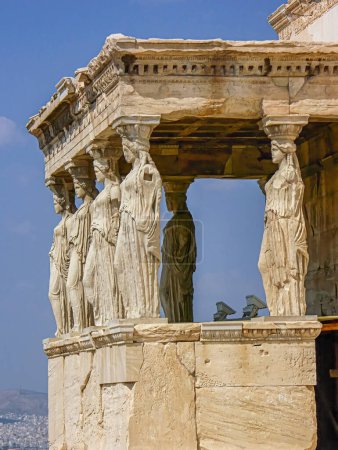 Karyatiden von Erechteion auf der Akropolis, Athen, Griechenland 