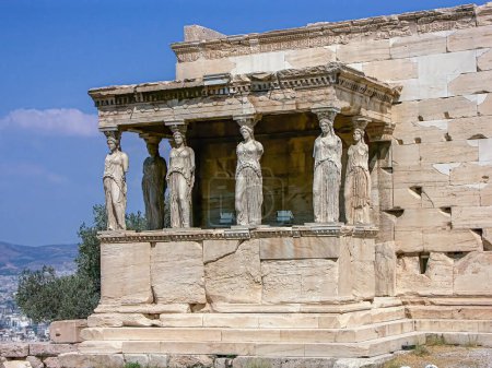Photo for Caryatides of Erechteion at the Acropolis, Athens, Greece - Royalty Free Image