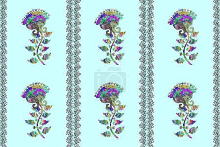 Photo for Small colorful flowers. Spring floral background with green, black and neutral flowers. Motley illustration. The elegant the template for fashion prints. Cute pattern in small flower. - Royalty Free Image