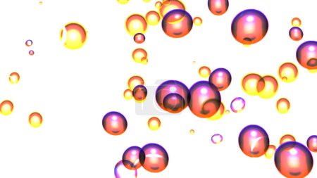 Photo for Varicolopink, white and orange raster balls illustration. Design wrapping and gift paper, greeting cards, banner and posters design. - Royalty Free Image