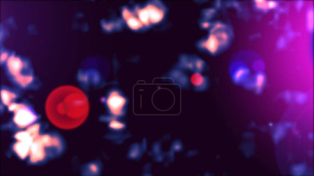 Photo for Galaxy decorative background. Raster illustration. On black, violet and brown colors. Can be used for cards, invitations, save the date cards and many more. Doodles. - Royalty Free Image