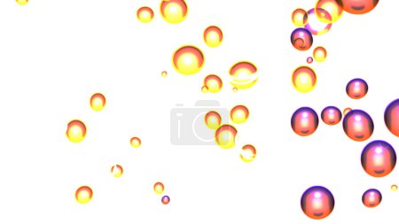 Photo for Can be used for cards, invitations, save the date cards and many more. Doodles. Balls decorative background. Raster illustration. On brown, red and purple colors. - Royalty Free Image