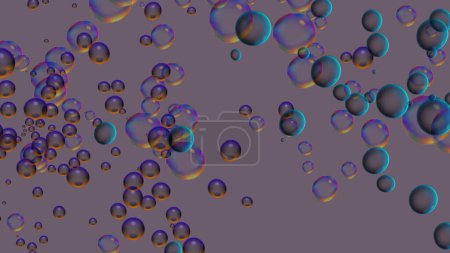 Photo for Balls Flat design with abstract doodles on violet, neutral and gray colors background. Raster illustration. Colorful pattern. - Royalty Free Image