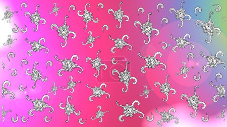 Photo for Varicoloviolet, white and pink raster background illustration. Design wrapping and gift paper, greeting cards, banner and posters design. - Royalty Free Image