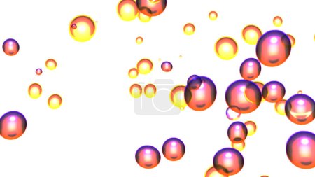 Photo for Doodles white, pink and orange on colors. Abstract pattern for wrapping paper Raster illustration. Balls Sketch nice background. - Royalty Free Image