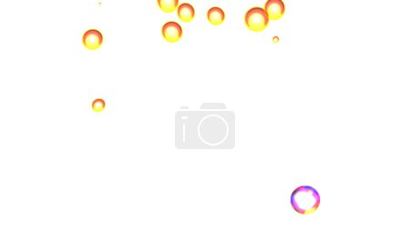 Photo for Illustration. Doodles on a white, yellow and orange colors. Raster texture. Balls pattern Beautiful fabric background. - Royalty Free Image