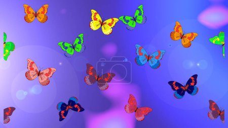 Sketch. Decorative style. Abstract colorful background. Raster illustration. Coloring page Decorative butterfly. Coloring book for adult and older children.