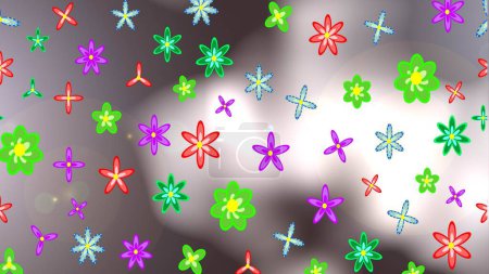 Skizze Blumenmuster können für Tapeten, Website-Hintergrund, Geschenkpapier, Einladung, Flyer, Banner oder Website verwendet werden. Von Kritzelelementen. Handgezeichnete Raster-Illustration.