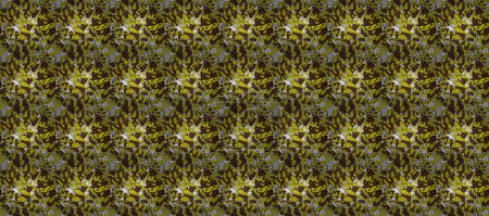 Seamless Abstract interesting background. Raster. Brown, yellow and black on colors. Tender fabric pattern. Doodles pattern.