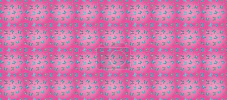Butterflies pattern. Fashion nice fabric design. Illustration on white, pink and blue colors. Abstract seamless background.
