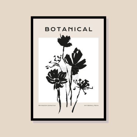 Foto de Diseño de póster de ilustración botánica bohemia mínima para galería de arte de pared. - Imagen libre de derechos