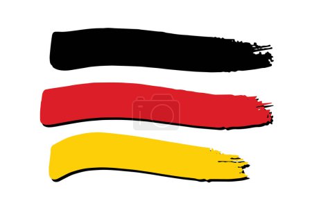 Téléchargez les photos : Allemagne Drapeau avec des lignes dessinées à la main colorées au format vectoriel - en image libre de droit