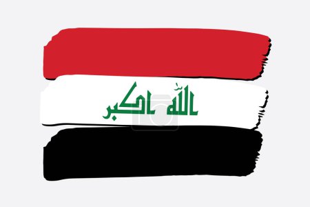 Téléchargez les photos : Irak Drapeau avec des lignes dessinées à la main colorées au format vectoriel - en image libre de droit