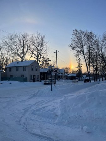 Photo for Blanket of snow in Minnesota winter wonderland - Royalty Free Image