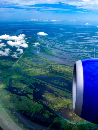 Foto de Pantanos y humedales en Nueva Orleans vista aérea - Imagen libre de derechos