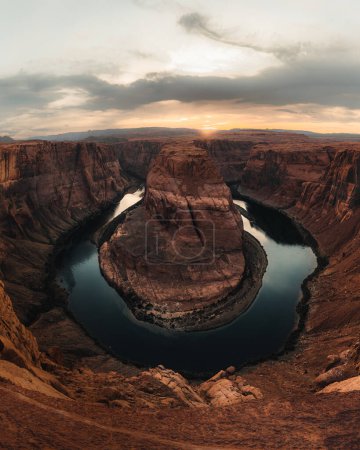 Photo for Horseshoe Bend on the Colorado River at sunset near Page, Arizona, USA. Photo taken in USA - Royalty Free Image