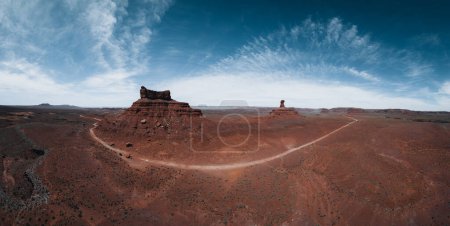 Photo for Valley of the Gods and Monument valley at sunset, Utah, USA. Aerial drone view. Travel and adventure concept - Royalty Free Image